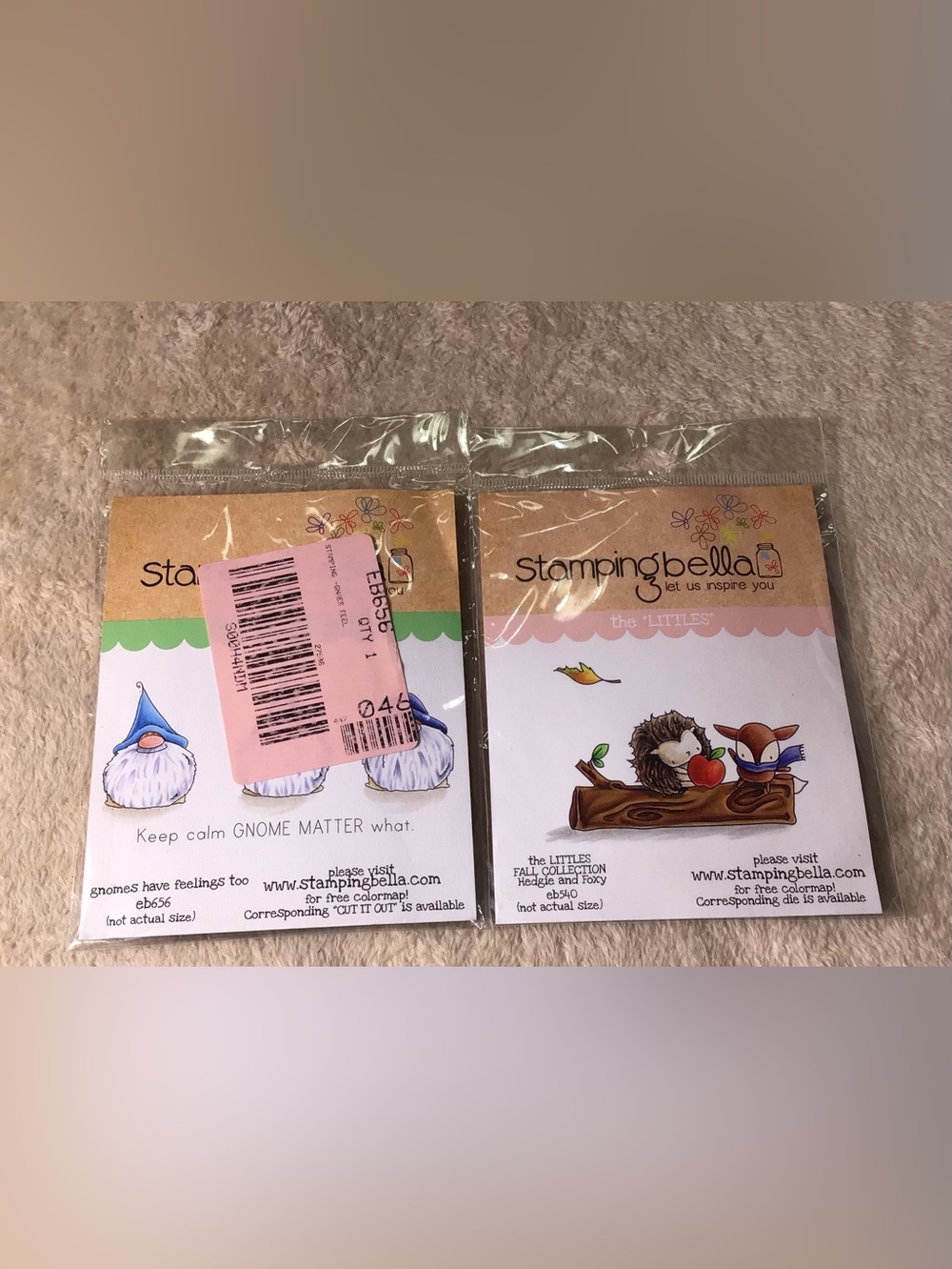 Hedgehog and Fox and Gnome stamps